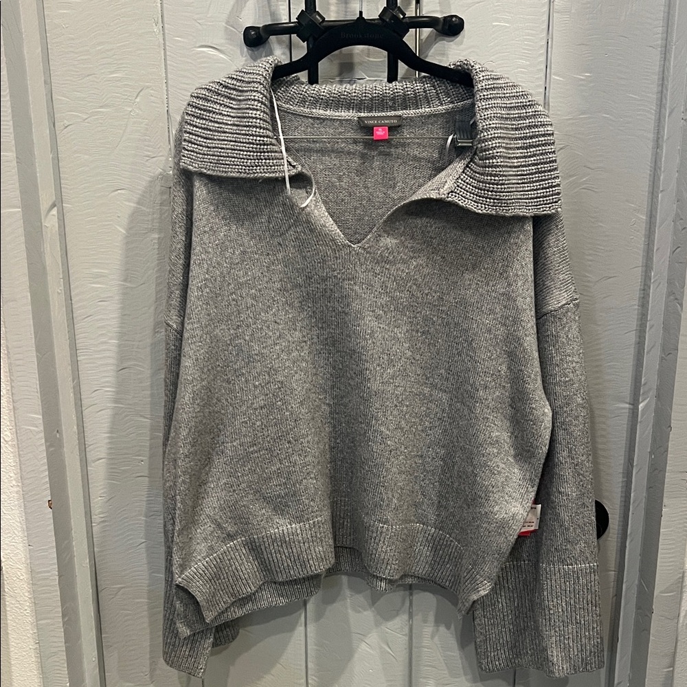 Vince Camuto Grey Knit Sweater Size XL NWT